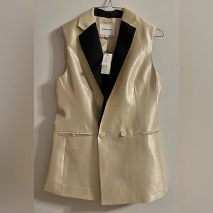 Banana Republic Metallic Twill Suiting Vest